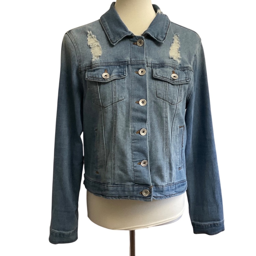 CiSono Deconstruction Denim Trucker Jacket Womens Medium